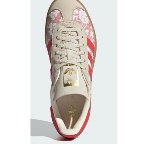 adidas Originals Women's Pink and Cream Floral Sneakers - Picture 4 of 6